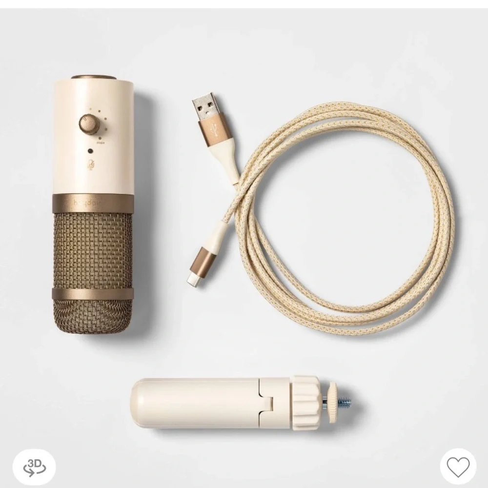 Desktop Microphone - heyday™ Stone White: USB-C Condenser for PC